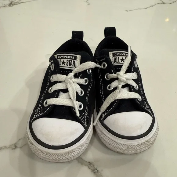 Kids Black Converse Sneakers - Picture 2 of 6